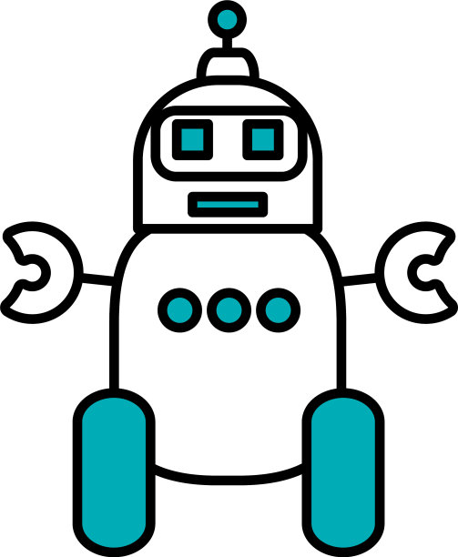 机器人概念卡通机器人与可爱的脸图片下载