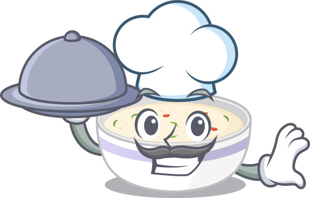 一幅厨师上菜时蒸鸡蛋的图片图片下载