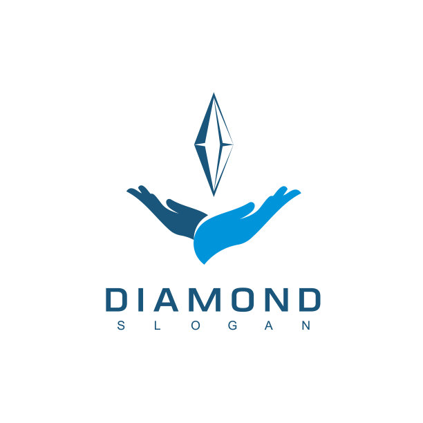 钻石标志设计孤立在白色背景图片下载