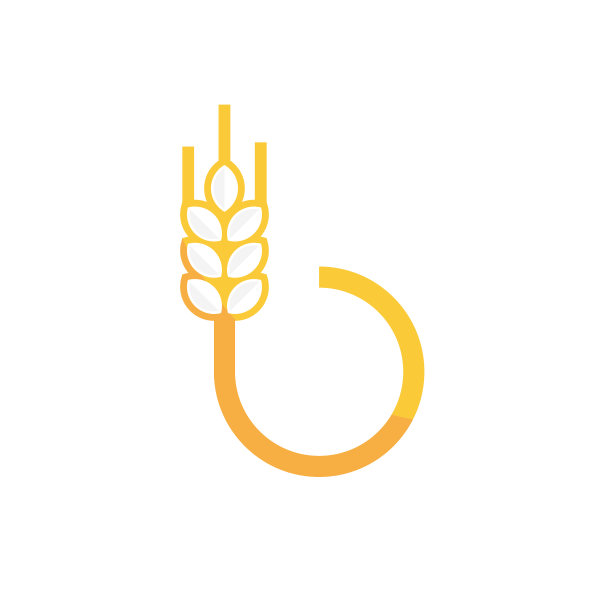 圆形小麦标志设计模板图片下载