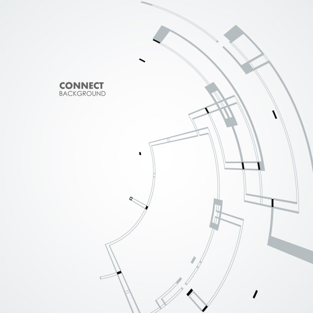 线条艺术抽象圆形的概念图片下载