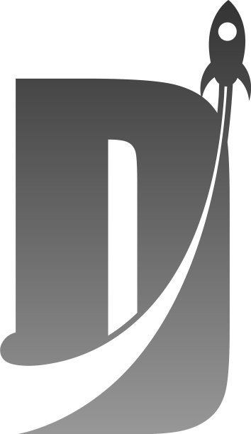 字母图标与火箭图标结合图片下载