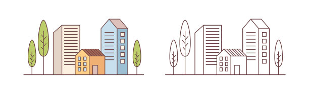 设置彩色和单色的构图图片下载