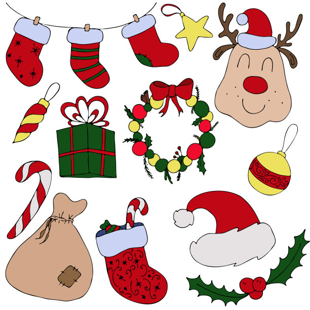 圣诞装饰礼物圣诞老人图片下载