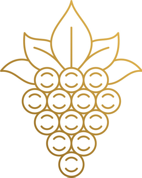 轮廓图标串葡萄手绘图片下载