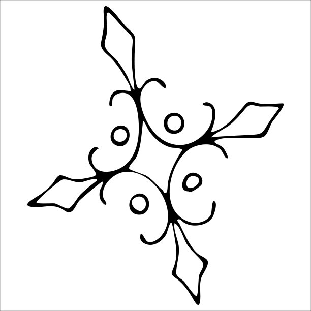 雪花手绘涂色书涂鸦风格图片下载