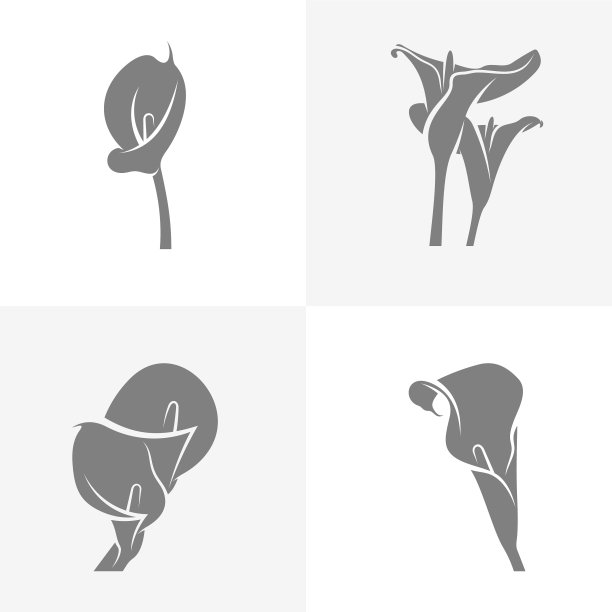 设置玫瑰花设计花卉标志模板图片下载