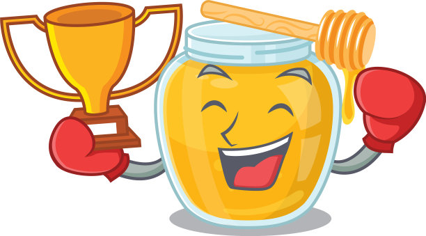 神奇的拳击冠军蜂蜜吉祥物图片下载