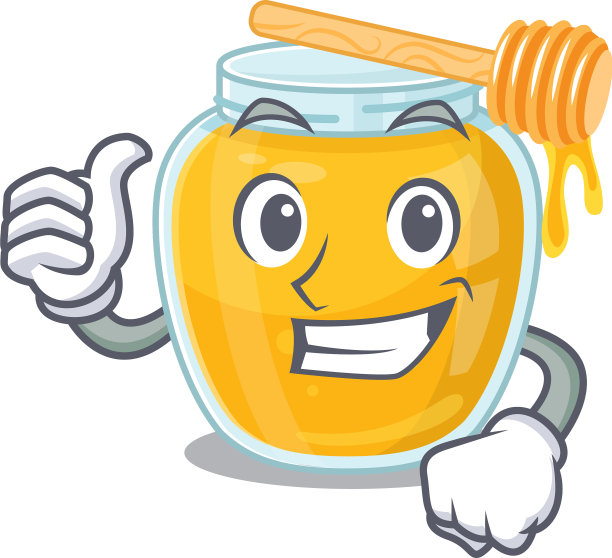 滑稽的蜂蜜竖起大拇指图片下载