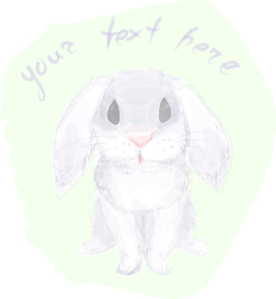 兔子和你的文本图片下载