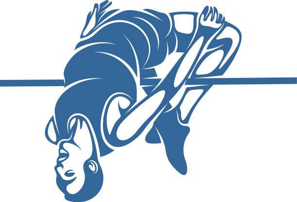 跳高设计运动员跳高标志模板图片下载