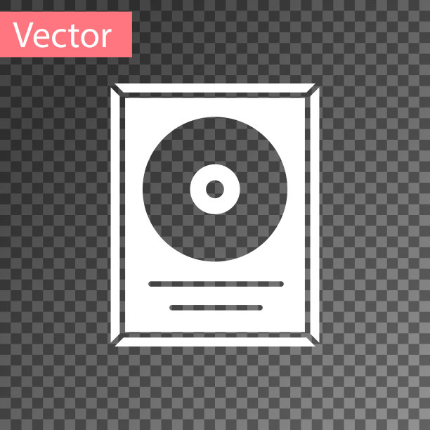 白色CD盘奖框图标隔离上图片下载