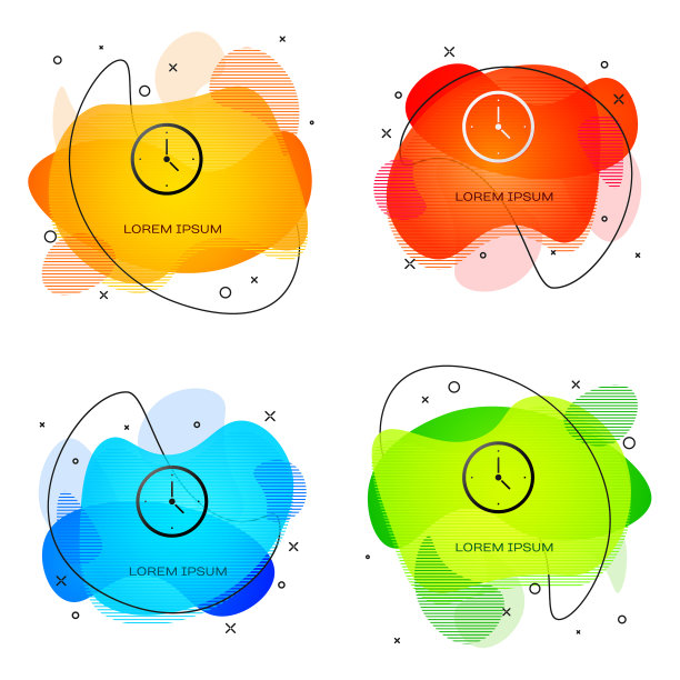 黑色时钟图标孤立在白色背景上图片下载