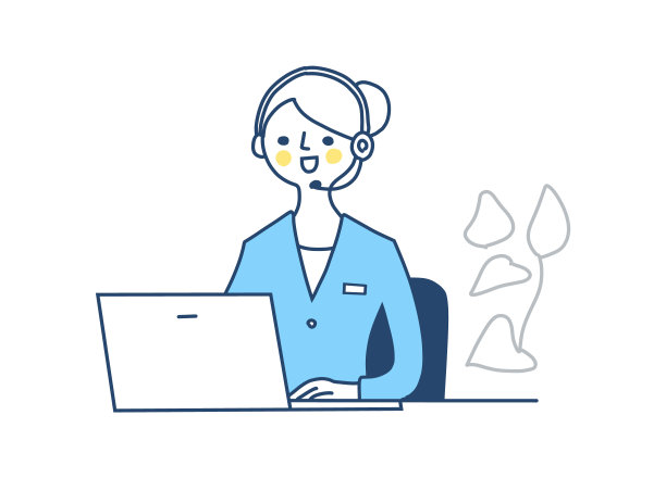 女接线员微笑着说话图片下载