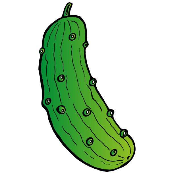 鲜黄瓜黄瓜手绘图标图片下载