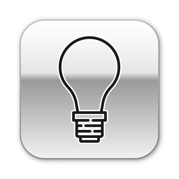 黑线灯泡与概念概念图标图片下载