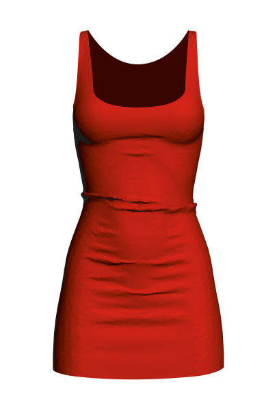 在隐形人体模特身上穿有褶皱的细部连衣裙图片下载