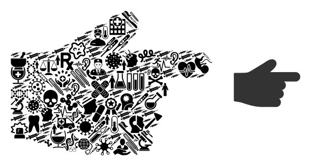 马赛克食指医疗图标图片下载