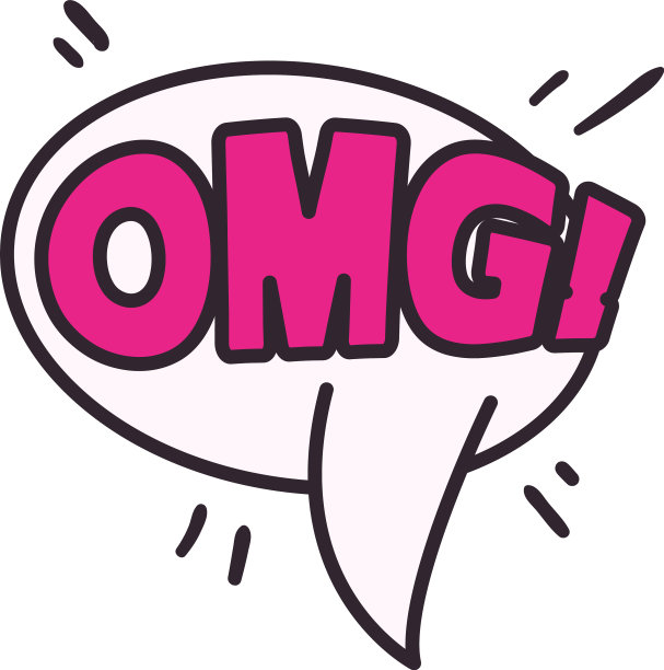 Omg气泡线和填充风格图标设计图片下载