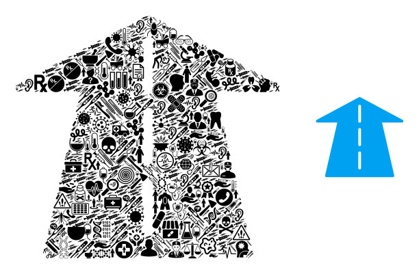 马赛克未来道路卫生保健标志图片下载