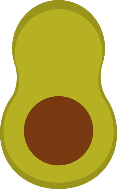 切片牛油果蔬菜水果新鲜食品平面图标图片下载