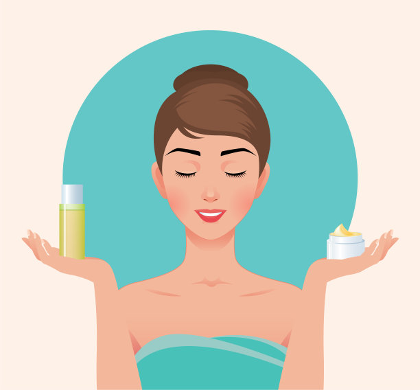 穿着浴巾的漂亮女人正抱着她图片下载