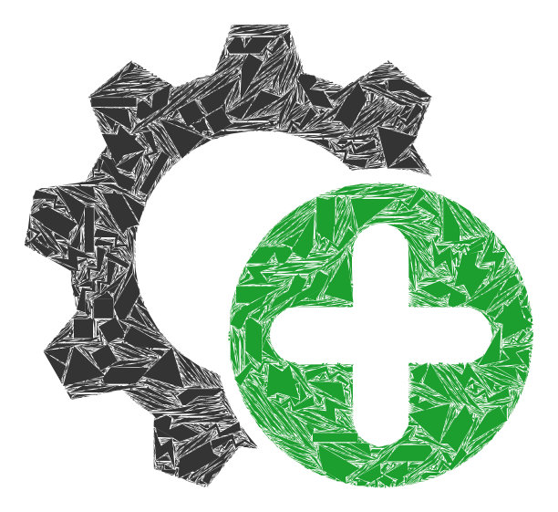 碎片马赛克添加设置齿轮图标图片下载