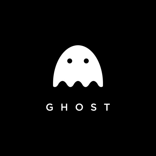 简单的幽灵标志图标模板图片下载