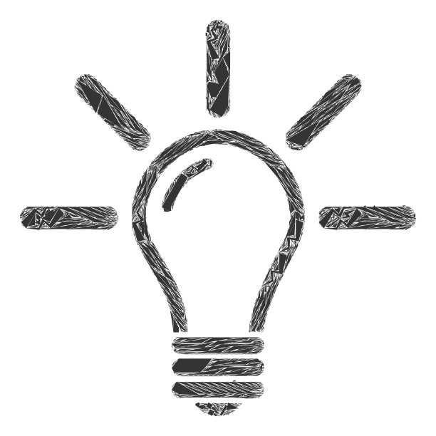 碎片马赛克灯泡图标图片下载