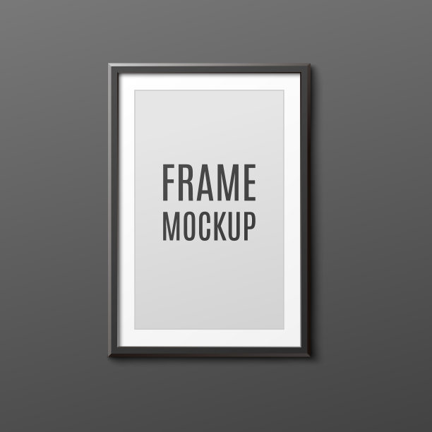 黑色空相框-现实的空白模型图片下载