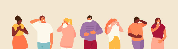 有不同症状的流感患者图片下载