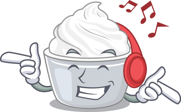 听音乐酸奶油卡通人物图片下载