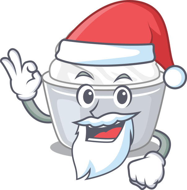 圣诞老人卡通人物风格的酸奶油图片下载