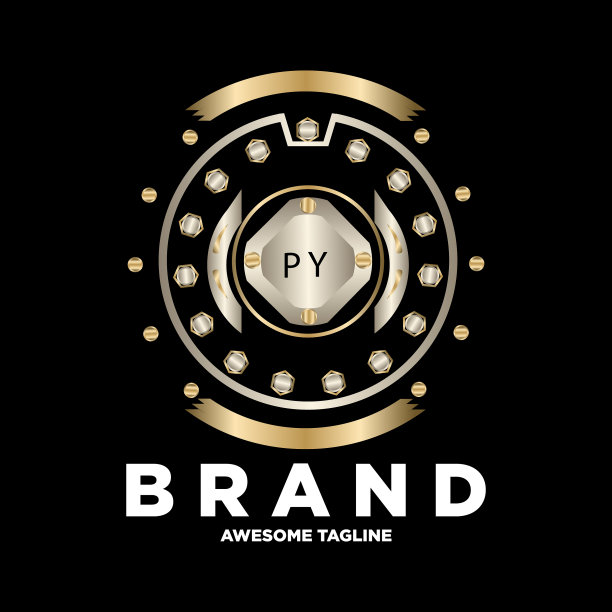 Py字母首字母与皇家豪华标志模板图片下载