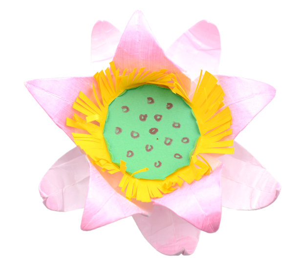 粉红色的莲花折纸图片下载