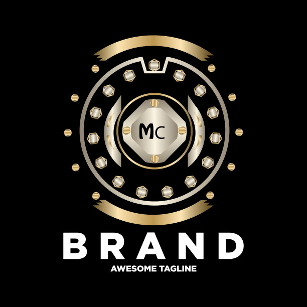 MC字母首字母与皇家豪华标志模板图片下载