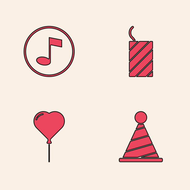 设置派对帽子音乐音符音调烟花火箭图片下载