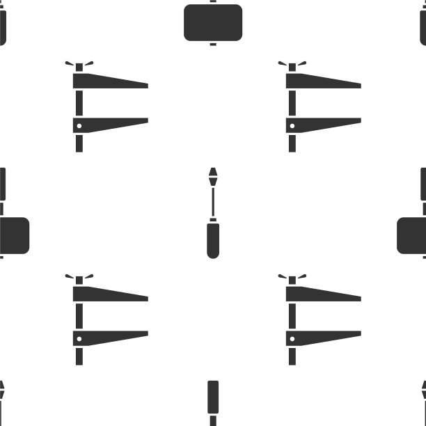 装上大锤螺丝刀和夹紧工具图片下载