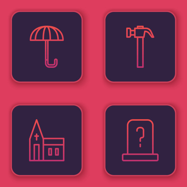 设线伞教堂建筑锤和图片下载