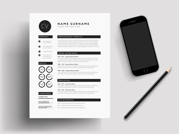 专业简历简历现代模型移动图片下载