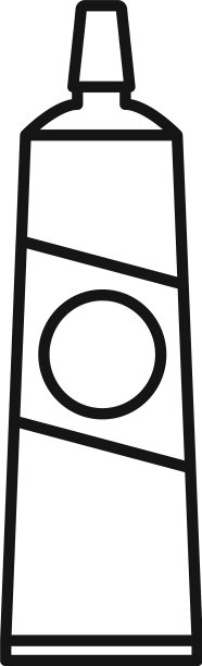 牙医牙膏图标轮廓风格图片下载