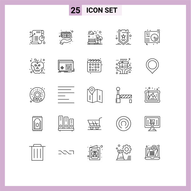 线包25个通用符号光盘seo图片下载