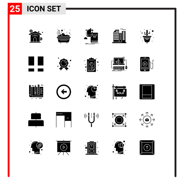 25固体字形概念的网站移动和图片下载