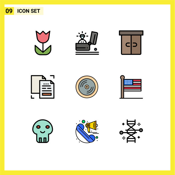 在网格上设置9填充线的平面颜色图片下载