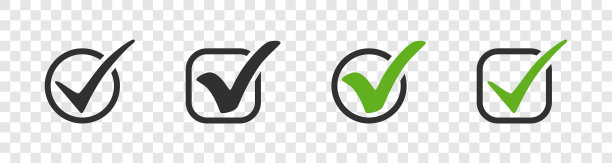 检查标记检查标记图标绿色和黑色检查图片下载