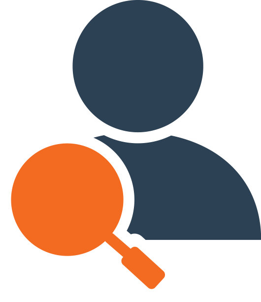 用户配置文件与放大镜线图标图片下载