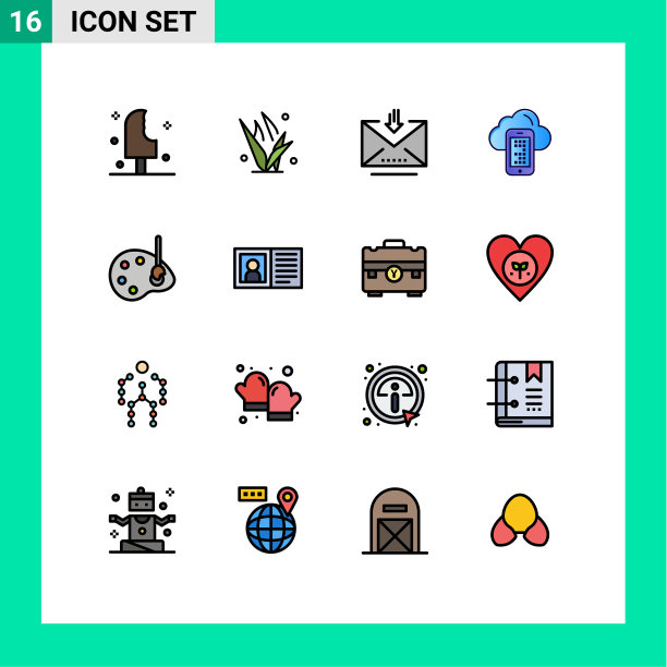 通用图标符号组16现代扁平图片下载