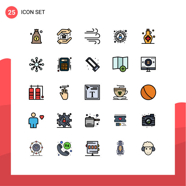 在网格上设置25个填充线平面颜色图片下载