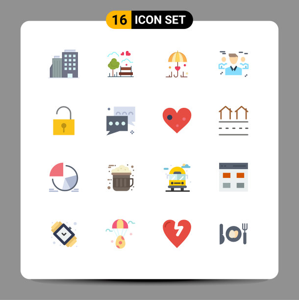 用户界面包16个基本平色的图片下载