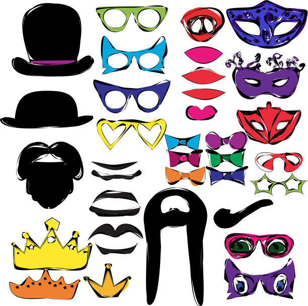 用于化妆舞会照片拍摄的孤立布景图片下载